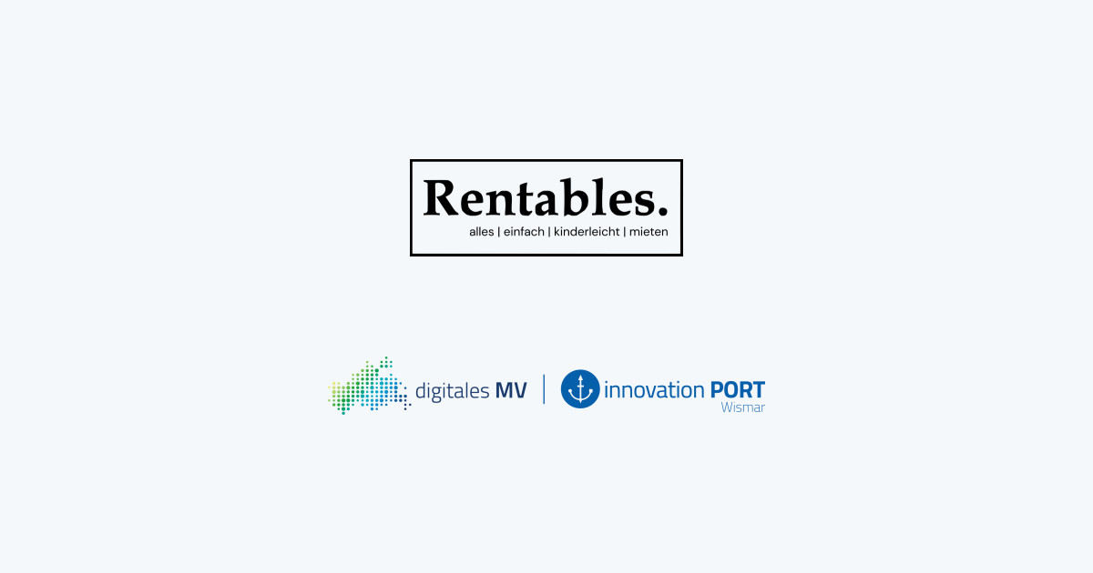 Logo des InnovationPort Wismar neben dem Logo von Rentables